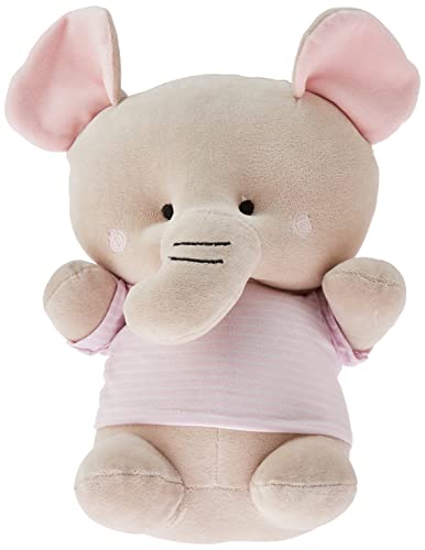 Zip Elefante Camiseta Listrada Rosa Bebê