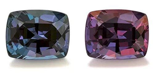 A1 GemsAlexandrite Gemstone Original Certified Color Changing Loose Stone 6.25 Ratti Cushion Cut