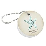 Graphics and More Personalized Custom 2 Lines Starfish Beach Wedding Floating Keychain Round Foam Fishing Boat Buoy Key Float