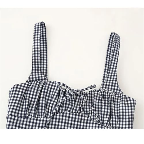 Women's Sleeveless Fitted Plaid Print Vest2