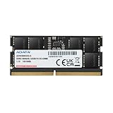 ADATA DDR5 5600 SO-DIMM Memory Module - 16GB High Bandwidth Laptop Memory Module (RAM) - High-Speed 5600MHz - Automatic Error Correction - Compatible with AMD & Intel Platforms - AD5S560016G-S