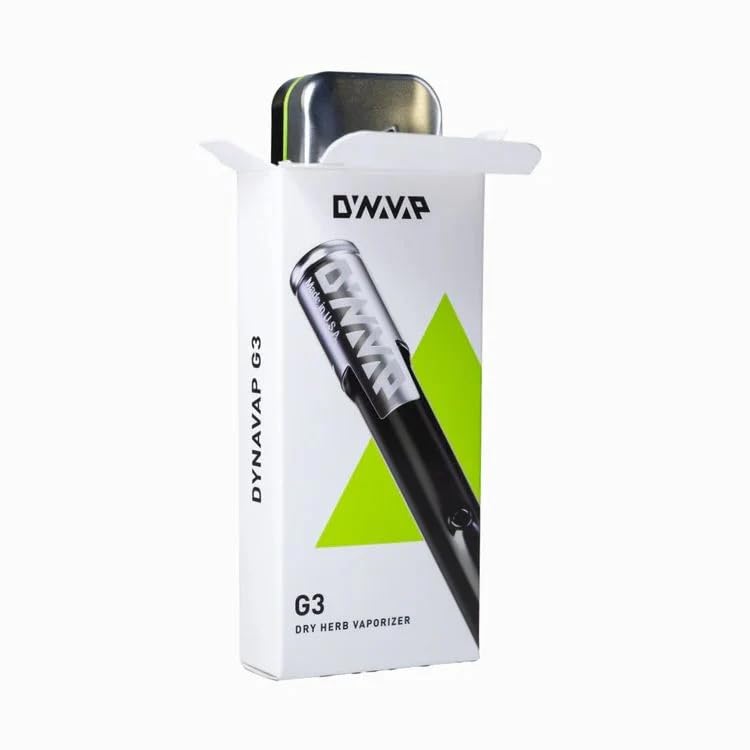 Dynavap G3, zweiteiliges Design: Glas-UniBody und Captive Cap, eingebauter Glas-Bildschirm, inklusive Single-Jet-Feuerzeug und Zinn-Tragetasche, manuell, batteriefreier Betrieb (kein Nikotin)