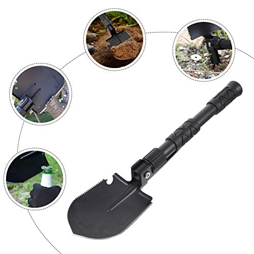 Angoily Pá Dobrável Com Saco de Armazenamento de Aço de Liga Resistente Pá de Sobrevivência Pá de Ac