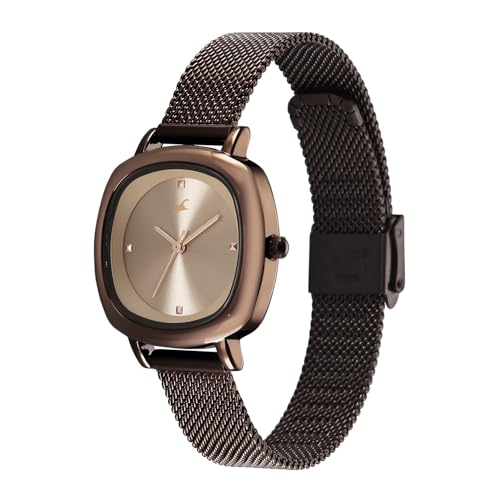 Image of Fastrack Stunners XI with Quartz Analog Brown Dial Brown Stainless Steel Strap Watch for Women - 68065QM01