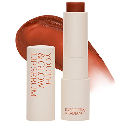 SERUMKIND Youth & Glow Lip Serum - Anti-Aging Lip Balm Chapped Lips â Natural Red Color - Nourishing Lip Moisturizer to Restore Radiance â Vegan, Cruelty Free - 0.13oz.
