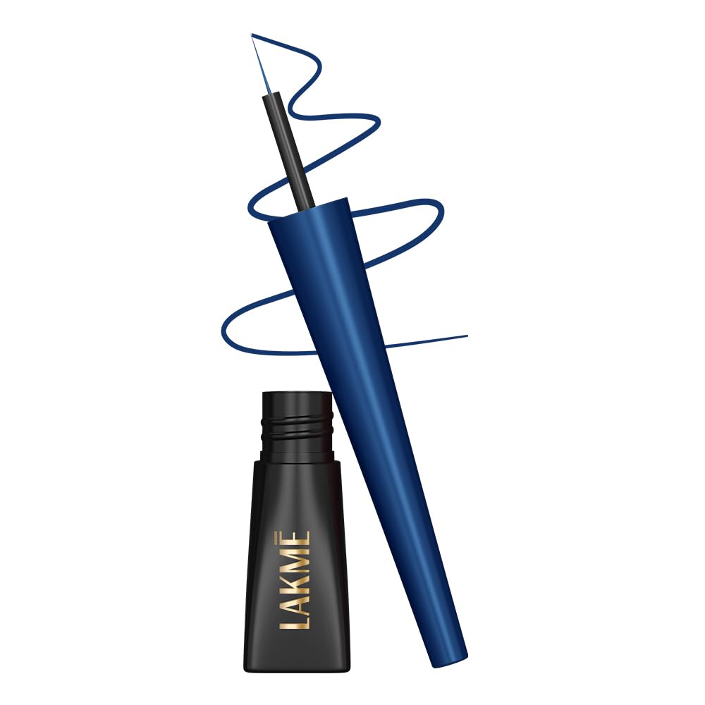 Lakme Forever Matte Liquid Eyeliner, Blue | Smudge-proof | Water-proof | Long-lasting up to 14 hours | Intense Color in one stroke | Lightweight on eyes | Matte Finish | 4.2ml-image-30