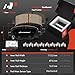 A-Premium 12.59 inch (320mm) Rear Solid Disc Brake Rotors + Ceramic Pads Kit Compatible with Select Jeep Models - Cherokee 2014-2021, 6-PC Set