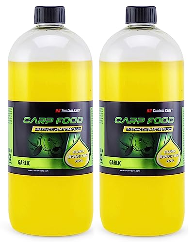 Tandem Baits Attractant Liquide Booster Pêche À La Carpe 1 L Euro Booster XXL Set de 2 Ail