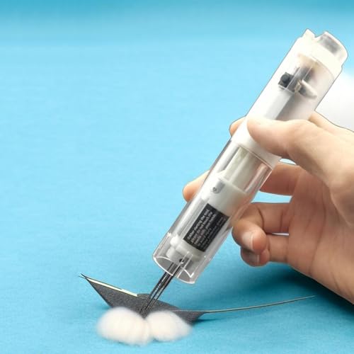 Electric Felting Machine Needles Pen, Wool Felt Stamping Machine, Stepless Speed Change, Replaceable Movement, Improve Efficiency, for Dry Wool Craft Work Doll Animal Needlework