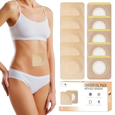 STFOCE 10pcs Castor Oil Pack Wrap, Disposable C...