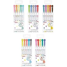 Zebra Mildliner highlighter Brush pen, 25 Pastel Color set with Original Pen Case