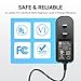 UL Listed 12V 1A/1000mA 10ft Long Cord Power Supply Adapter, 12W AC to DC Switching Adapter Replacement Power Cord for LED Strip Lights, Keyboard, BT Speaker, Router, Webcam, DVR, NVR, CCTV Camera