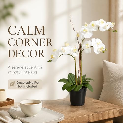 Soul Relaxation 25-Inches Artificial White Orchid Plant (Without Pot) - image 5