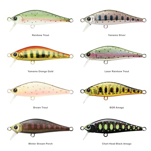 Image of LUCKY CRAFT Pointer 50SS, Super Sinking, Trout Fishing Lure, Jerkbait, Silent, Freshwater Fishing Gear, River Fishing Accessories, Lake Fishing Tackle, Rainbow, Brown, Brook