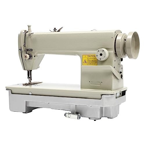 Industrial Sewing Machine, Commercial Straight Stitch Sewing Machine, High Speed Flatbed Sewing Machine for Leather Rubber Canvas Shoes Boots Slippers Bags Dolls (Machine Head: 6150)