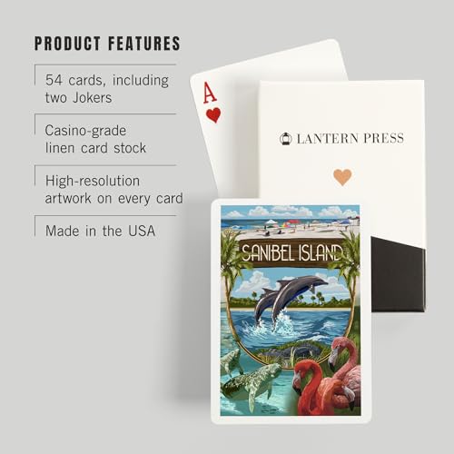 Baraja de cartas Póker Sanibel Island Florida 52 piezas miniatura 3