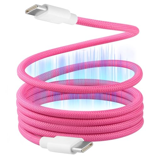 Câble USB C vers USB C Magnétique 60W, 1M Charge Rapide 3A Type C vers Type C, Anti-enchevêtrement Enroulé Elastique C vers C Compatible avec iPhone 16 15...