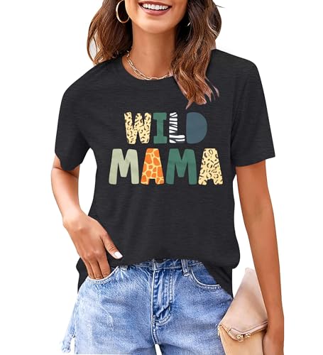 Image of Family Trips Matching Shirts : Wild One Print Tee Safari Animal Theme Parent-Child Outfit