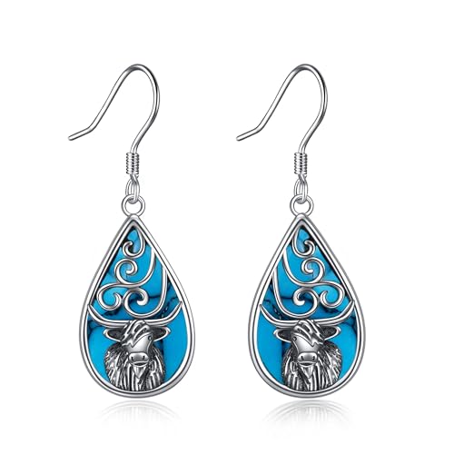 Boucles d'oreilles vache écossaise argent 925 idée cadeau original femme