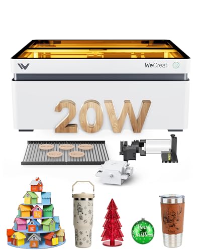 WECREAT Vision 20W Desktop Laser Engraver, Auto-Lifting for 5.5" Material,