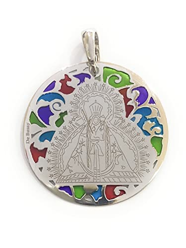 Médaille Vierge de la Tête, bijou de protection quotidienne en argent et émail