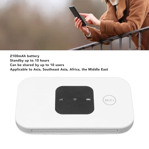 Image of 4G LTE Hotspot for Laptop and Cell Phone 2100mAh Mobile Router Supporting 10 Users in Asia Southeast Asia Africa and Middle