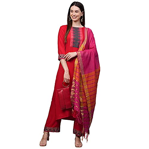 Image of ANNI DESIGNER Women Kurta with Palazzo & Dupatta