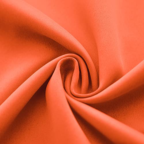 Mrs.naturall Orange Curtains Valances For Kitchen 2 Pack Rod Pocket Window Valance For Living Room 16 Inch Length #TOP5