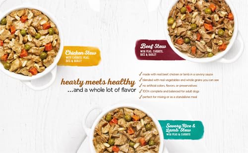 Image of Beneful Purina Wet Dog Food, Gravy, Stew | Variety Pack | 10 oz. Tubs | 12 Count | Pack of 2