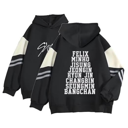 JUNG KOOK SKZ Hoodie Felix Hyunjin Bangchan New Album Star Concert Sweater Support Sweatshirt Shirt Skz Merch for Women A Black