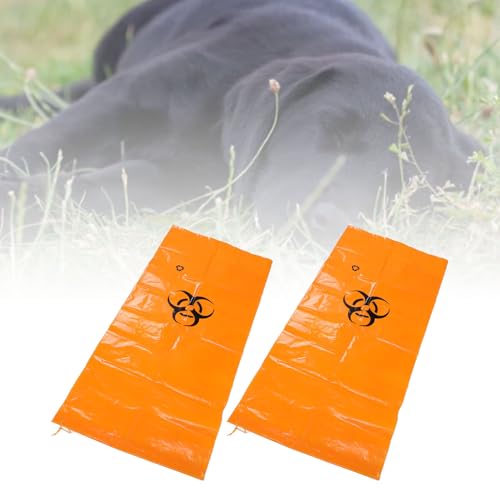 2 Pcs Dog Body Bag, Leakproof PE Cadaver Bag, Abrasion Animal Corpse Bag for Pet Corpses, Multi Purpose, Spacious Design for Various Sizes