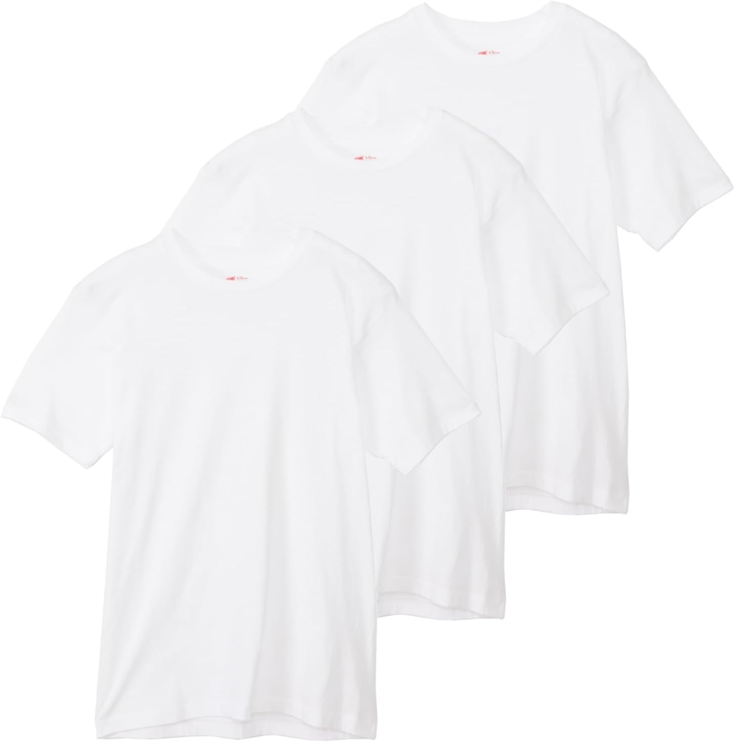 [Hanes] 半袖Tシャツ(3枚組) 綿100% 柔らかい肌触り クルーネック 赤ラベル メンズ