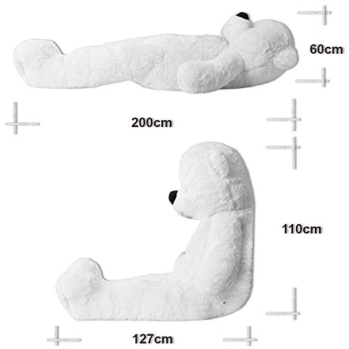 TE-Trend XXL Teddybär Panda Teddy Riesen Kuscheltier Pandabär Panda Plüschtier 200 cm Weiß Schwarz – Bild 5