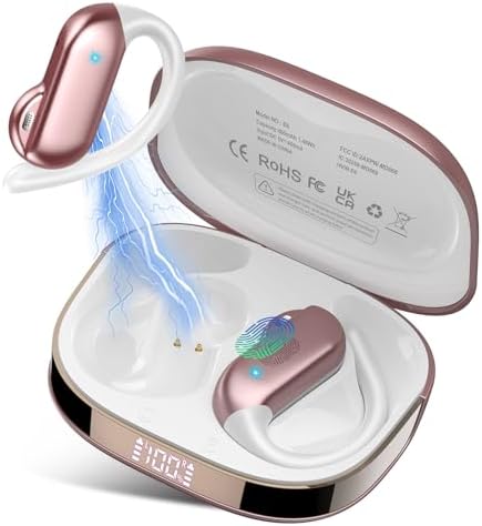 Ai Translation Earbuds Real Time, 164 Languages Translator Earbuds with 6 Translation Modes/No Subscription, Audio and Video Calls Translator Headphones, Audifonos Traductores Inglés Español, Pink