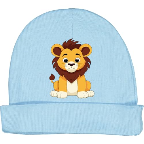 inktastic Cute Baby Lion with Brown Mane Baby Beanie Hat