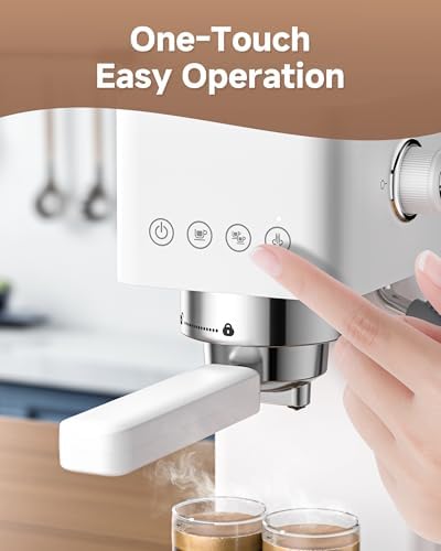 AMZCHEF Compact Espresso Machine 20 Bar, Americano, Latte & Cappuccino - 4