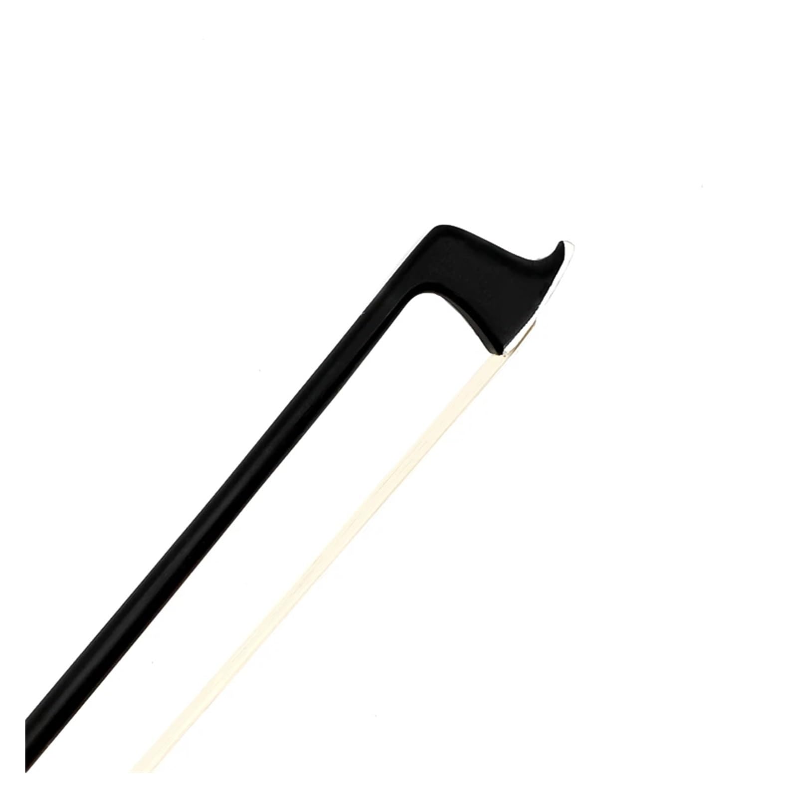 4/4 3/4 1/2 1/4 AAA arco de violín de fibra de carbono pelo de lazo blanco Natural abulón recto arco de ébano Rana violín arcos parte(4-4 violin bow)