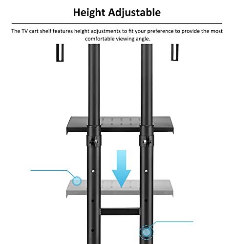 Soporte móvil para TV de piso para pantallas 32-70 pulgadas miniatura 6