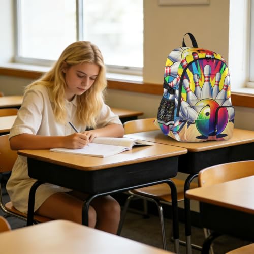 Mochila para laptop espaciosa y cómoda con diseño arcoíris 6