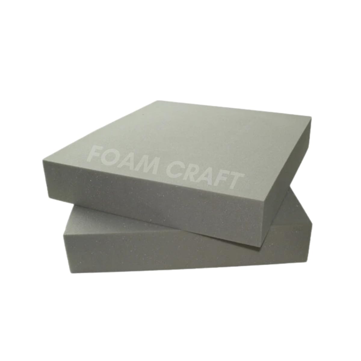FOAM CRAFT® Upholstery Foam Replacement Cushions Foam Cut to Size High Density foam Seat Pads for garden furniture, Chair Pads Firm Foam for seating & sofa stuffing (Grey Foam, 40x40x10cm) — image 1