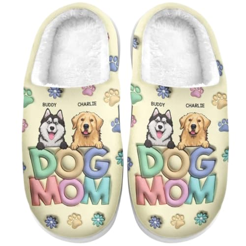 Christmas Is All About Pets - Dog & Cat Personalized Custom Fluffy Slippers, Custom Photo Christmas Slippers For Women Men, Christmas Slippers Gifts For Family, Dog Mom, Cat Mom Gifts