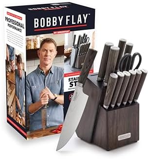GreenPan x Bobby Flay 13 Piece Stainless Steel Cutlery Kitchen Kn...