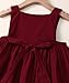 USKIDKK Toddler Girl Cotton Linen Summer Dress Suspender Sleeveless Button Beach Girls Sundress (Wine Red, 3-4T)