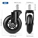 INTEY Ruedas para Silla Oficina (5 pcs) Seguro para Todos los Suelos...