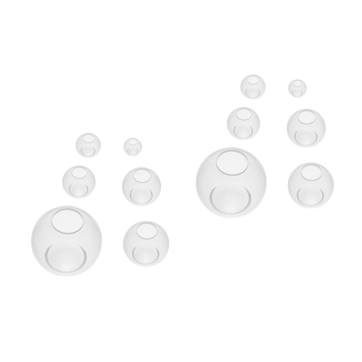 HOMSFOU 2 Ensembles Moule Silicone pour Boules Décoratives Moule À Cristal DIY Parfait pour Fabrication De Boules Artisanales Et Décorations Personnalisées 6 Pièces * 2