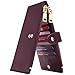 Travelambo Womens Walllet RFID Blocking Bifold Multi Card Case Wallet with Zipper Pocket (CH Red Wine 2393)