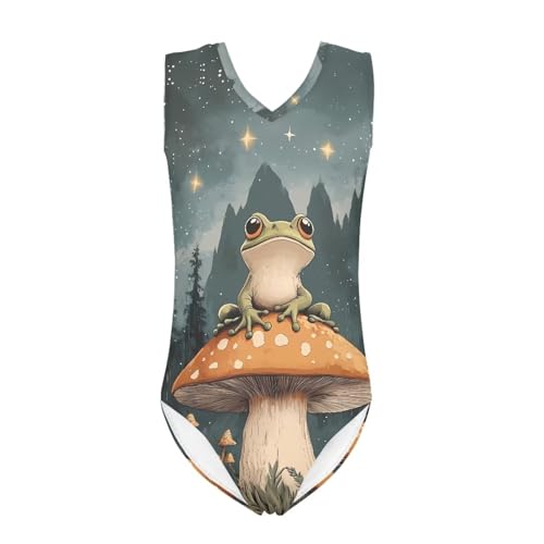 Image of Girls Fashion Print One Piece Swimsuit Bathing Suit Gymnastic Leotard for Kids, 5-14 Years