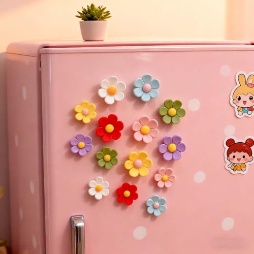 Set de 14 Imanes Florales 3D para Refrigerador miniatura 1