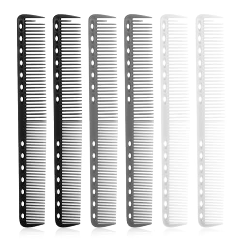 Set 6 Peines de Peluquería de Carbono 18 cm miniatura 1