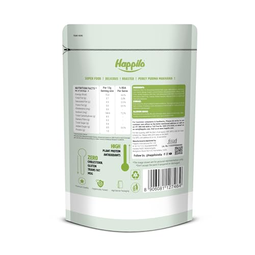 Image of Happilo Premium Super Snack Makhana Perky Pudina 55g, Roasted Foxnut Healthy Snack Low Calorie and Vegan